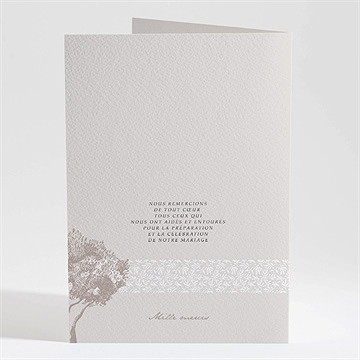 Livret de messe mariage nature raffinée - Dos du livret