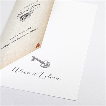 Livret de messe mariage atout coeur - Détail du livret