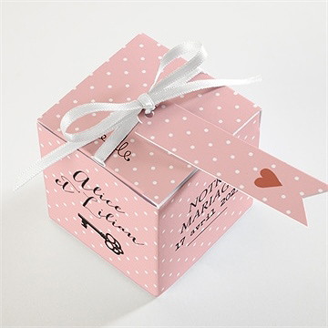 Boîte de dragées mariage atout coeur - Dessus de la boîte