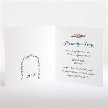 Faire-part mariage love bohème - Intérieur du faire-part