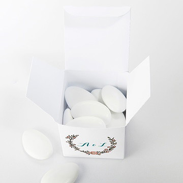 Boîte de dragées mariage love bohème - Intérieur de la boîte