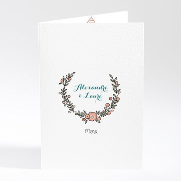 Menu mariage love bohème