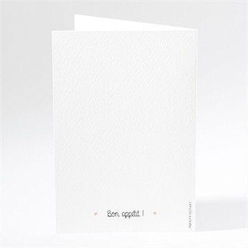 Menu mariage love bohème - Dos du menu