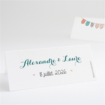 Marque-place mariage love bohème