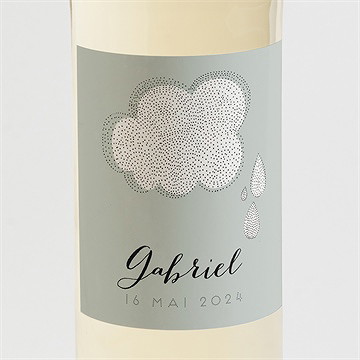 Etiquette de bouteille naissance nuage poétique photo