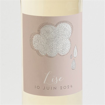 Etiquette de bouteille naissance pluie de poésie