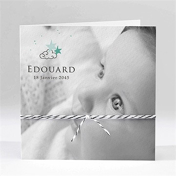 Faire-part naissance nuage et poésie