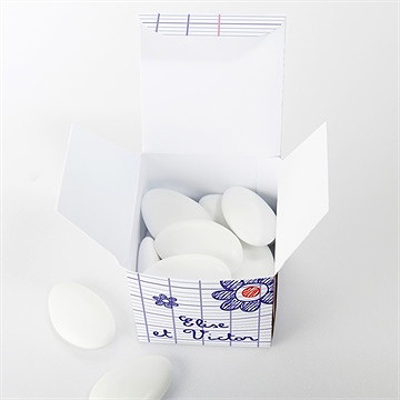 Boîte de dragées mariage les écoliers - Intérieur de la boîte