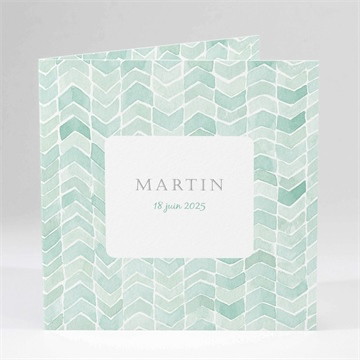 Faire-part naissance chevrons pastel