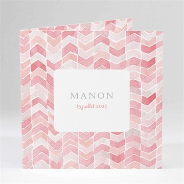 Faire-part naissance motifs chevrons photo