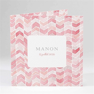 Faire-part naissance motifs chevrons photo