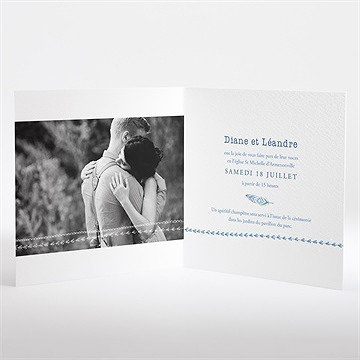 Faire-part mariage perle d'aquarelle - Intérieur du faire-part