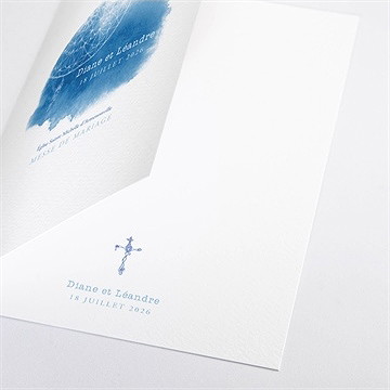 Livret de messe mariage perle d'aquarelle - Détail du livret