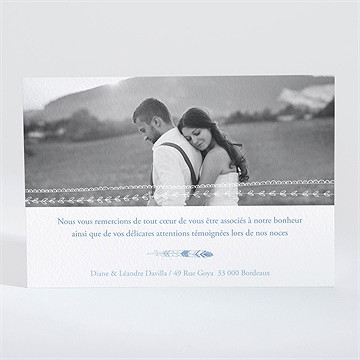 Remerciement mariage perle d'aquarelle - Dos de la carte