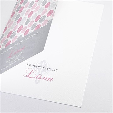 Livret de messe baptême fete des pois roses - Détail du livret