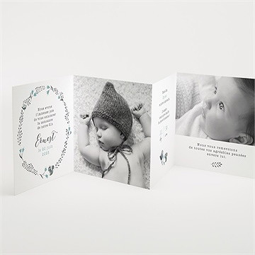 Faire-part naissance dans sa couronne - Intérieur du faire-part