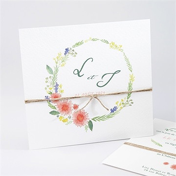 Faire-part mariage bucolique