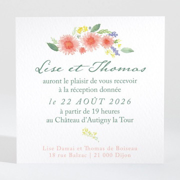 Carton d'invitation mariage bucolique