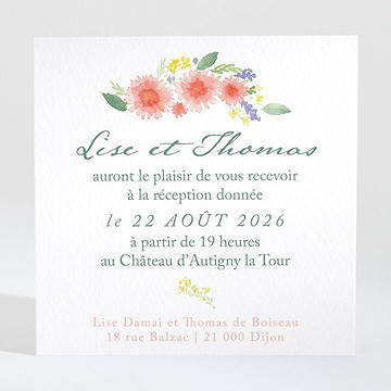 Carton d'invitation mariage bucolique