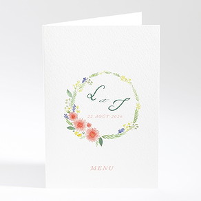 Menu mariage bucolique