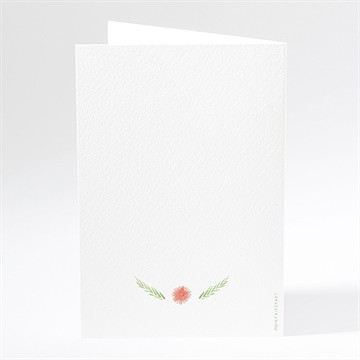 Menu mariage bucolique - Dos du menu