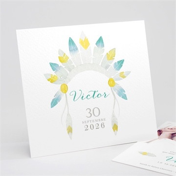 Faire-part naissance petit indien