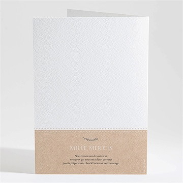 Livret de messe mariage avec programme - Dos du livret