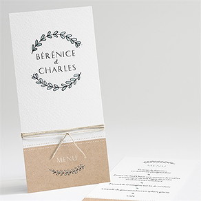 Menu mariage avec programme