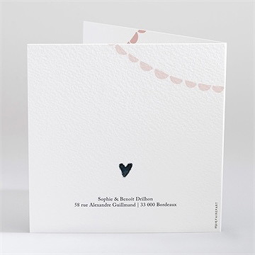 Faire-part naissance doux regard - Dos du faire-part