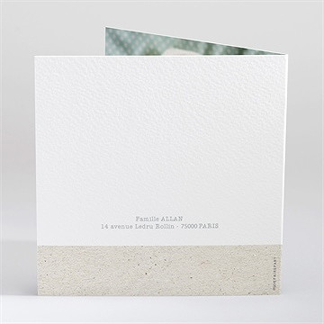 Faire-part naissance le don - Dos du faire-part