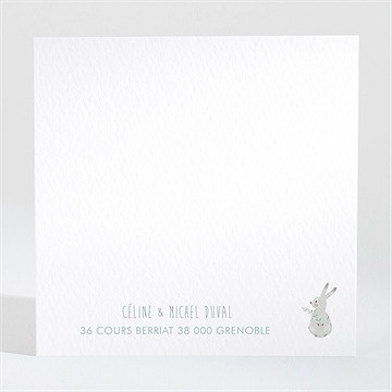 Remerciement naissance lui - Dos de la carte