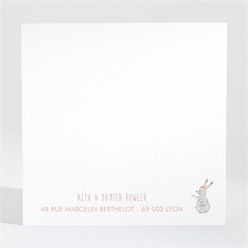 Remerciement naissance elle - Dos de la carte