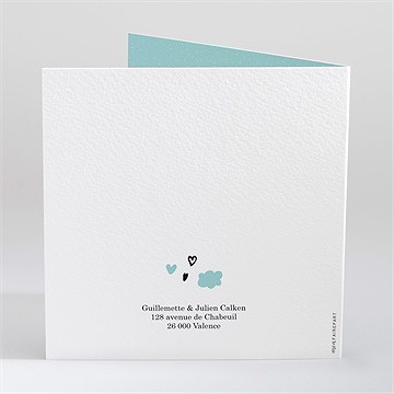 Faire-part naissance mon musicien - Dos du faire-part