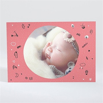 Remerciement naissance le musicien - Dos de la carte