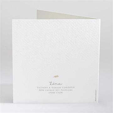 Faire-part naissance alphabet en fantaisie - Dos du faire-part