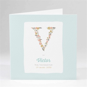 Faire-part naissance son initiale