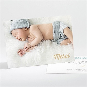 Remerciement naissance son initiale