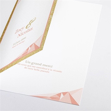 Livret de messe mariage formes géométriques tendance - Détail du livret