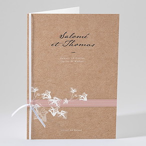 Livret de messe mariage lierre grimpant