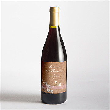 Etiquette de bouteille mariage lierre grimpant - Mise en situation
