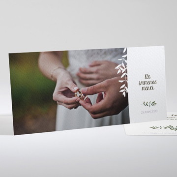 Remerciement mariage couronne d'olivier