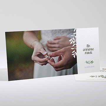 Remerciement mariage couronne d'olivier