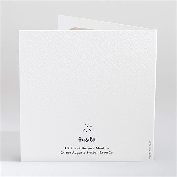 Faire-part naissance pois graphiques - Dos du faire-part