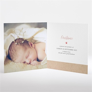 Faire-part naissance tendance liberty - Intérieur du faire-part