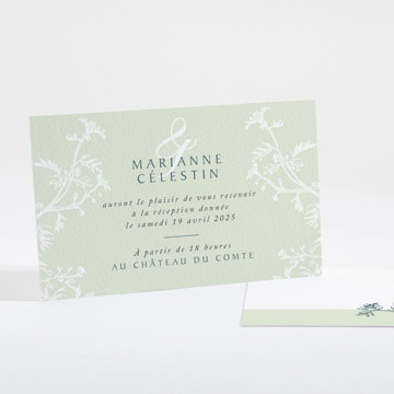 Carton d'invitation mariage gravure chic