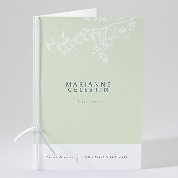 Livret de messe mariage gravure chic