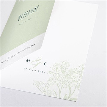 Livret de messe mariage gravure chic - Détail du livret