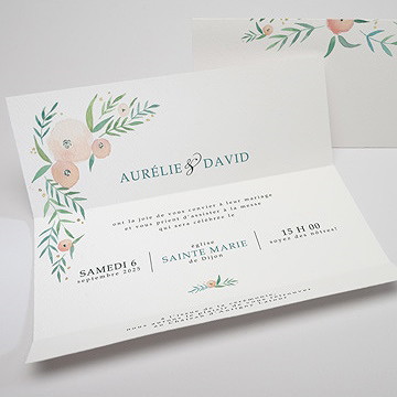 Faire-part mariage printemps! - Intérieur du faire-part