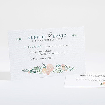 Carton réponse mariage printemps!