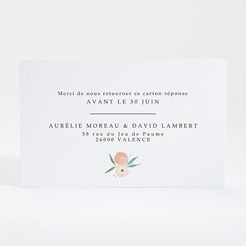 Carton réponse mariage printemps! - Dos du carton